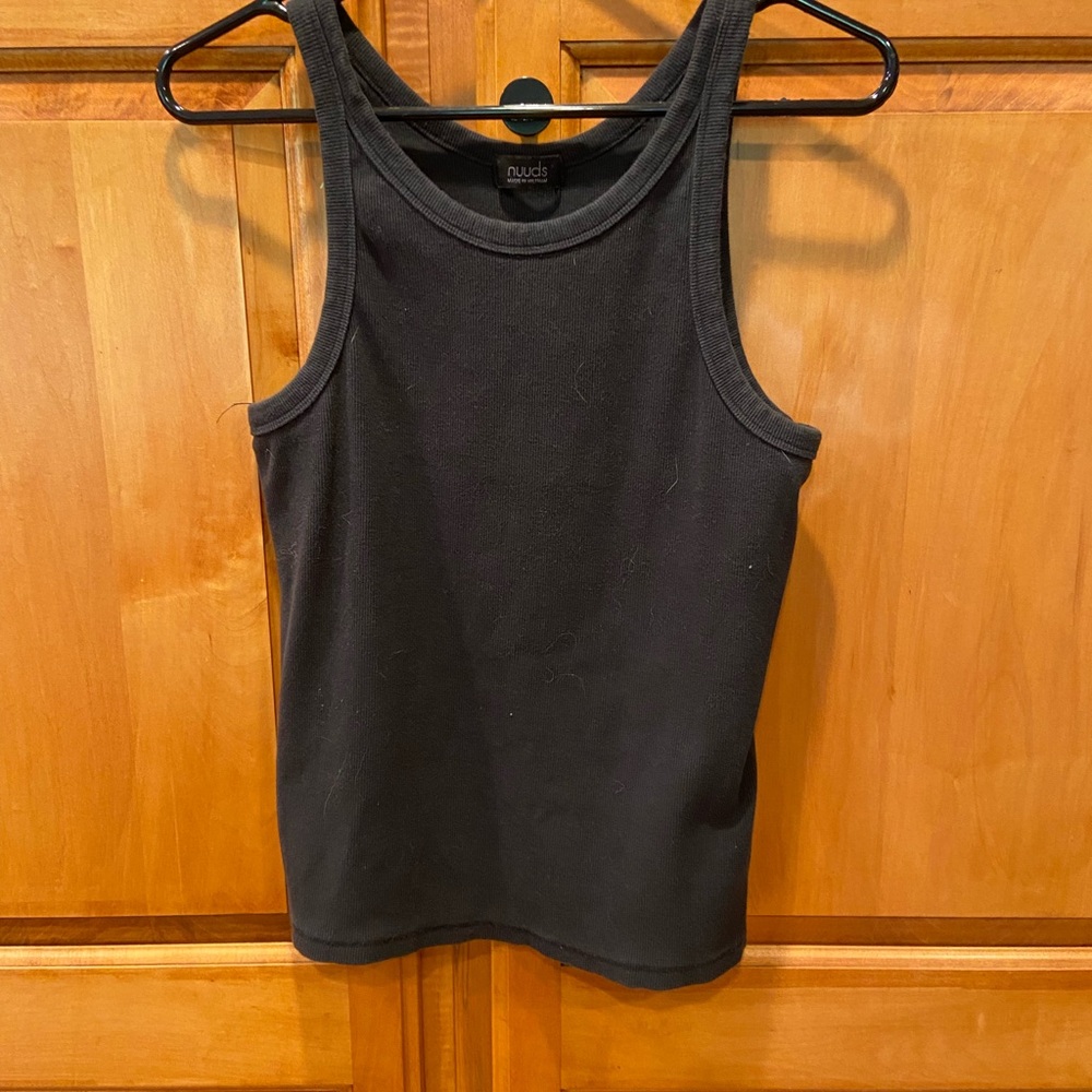 Nuuds Black Fitted Tank Top